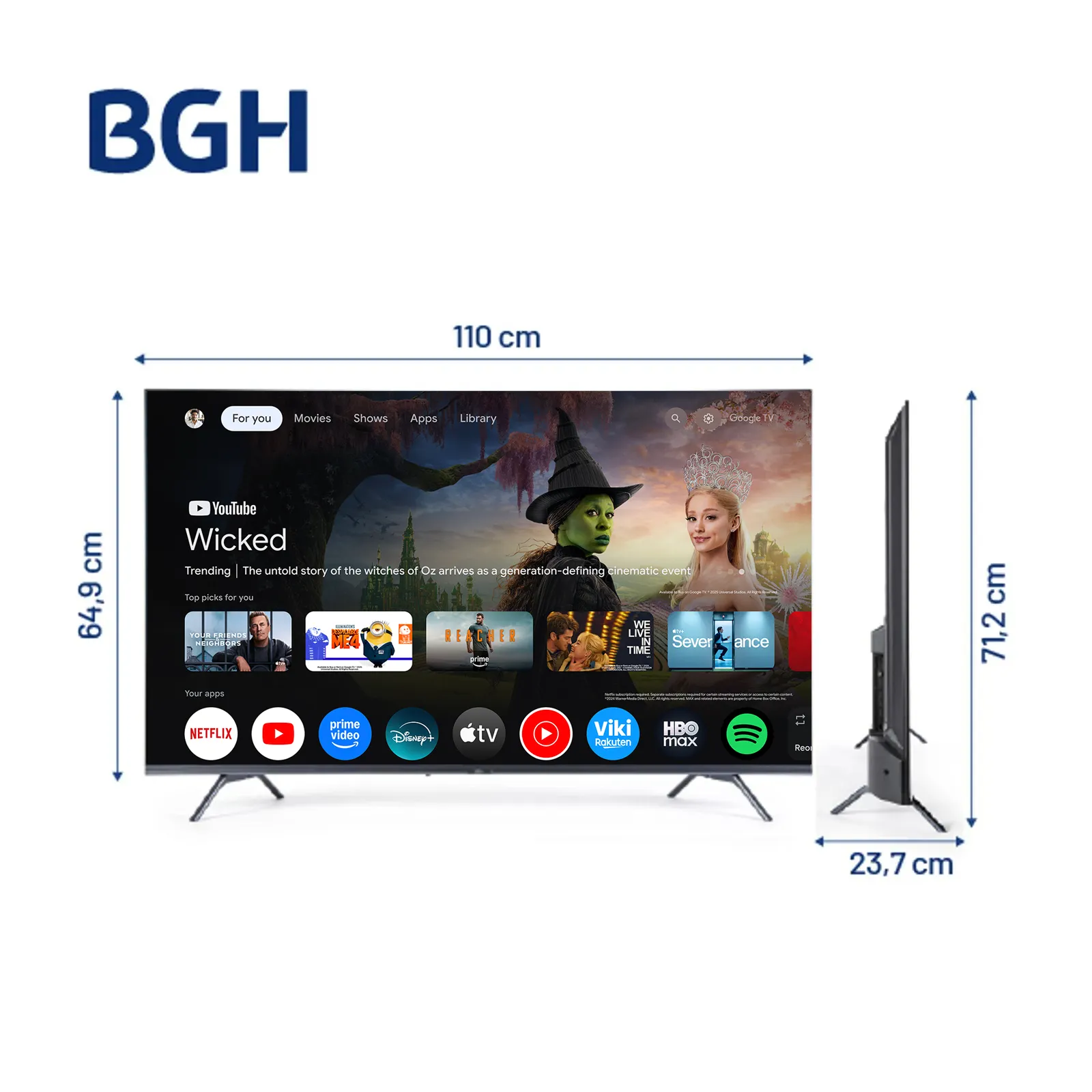 TV BGH 50" SMART 4k UHD Google TV B5026UG6G