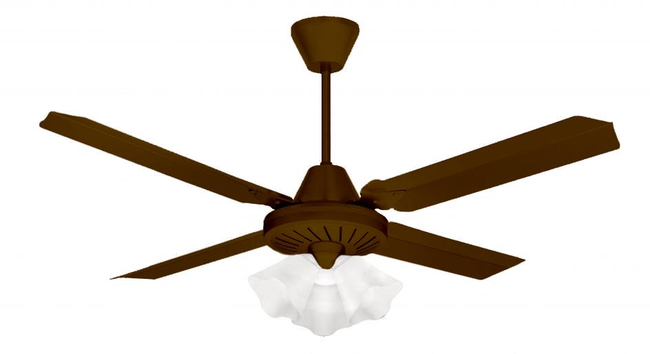 Ventilateur De Plafond MALVINAS Marron – 140 Cm, 5 Vitesses, Inverse Hiver/Été, Style Bois Acajou