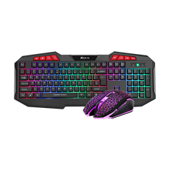 Kit Gamer Mouse Teclado Xtrike Me Mk-503 Luces Rgb Pc Usb