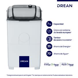 Lavarropa semiautomático Drean Mod. Family LTDR79SB 7 MAX